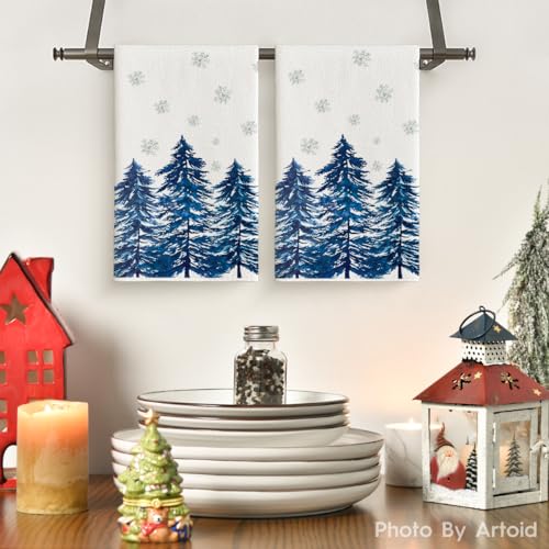 Green Christmas Kitchen Towels 18x26 Inch Set of 2 U570387