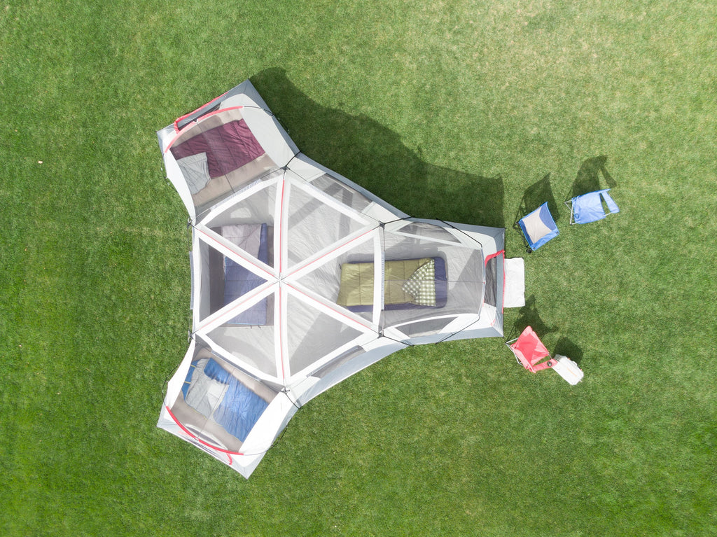 20-Person 4-Room Cabin Tent with 3 Separate Entrances X606277