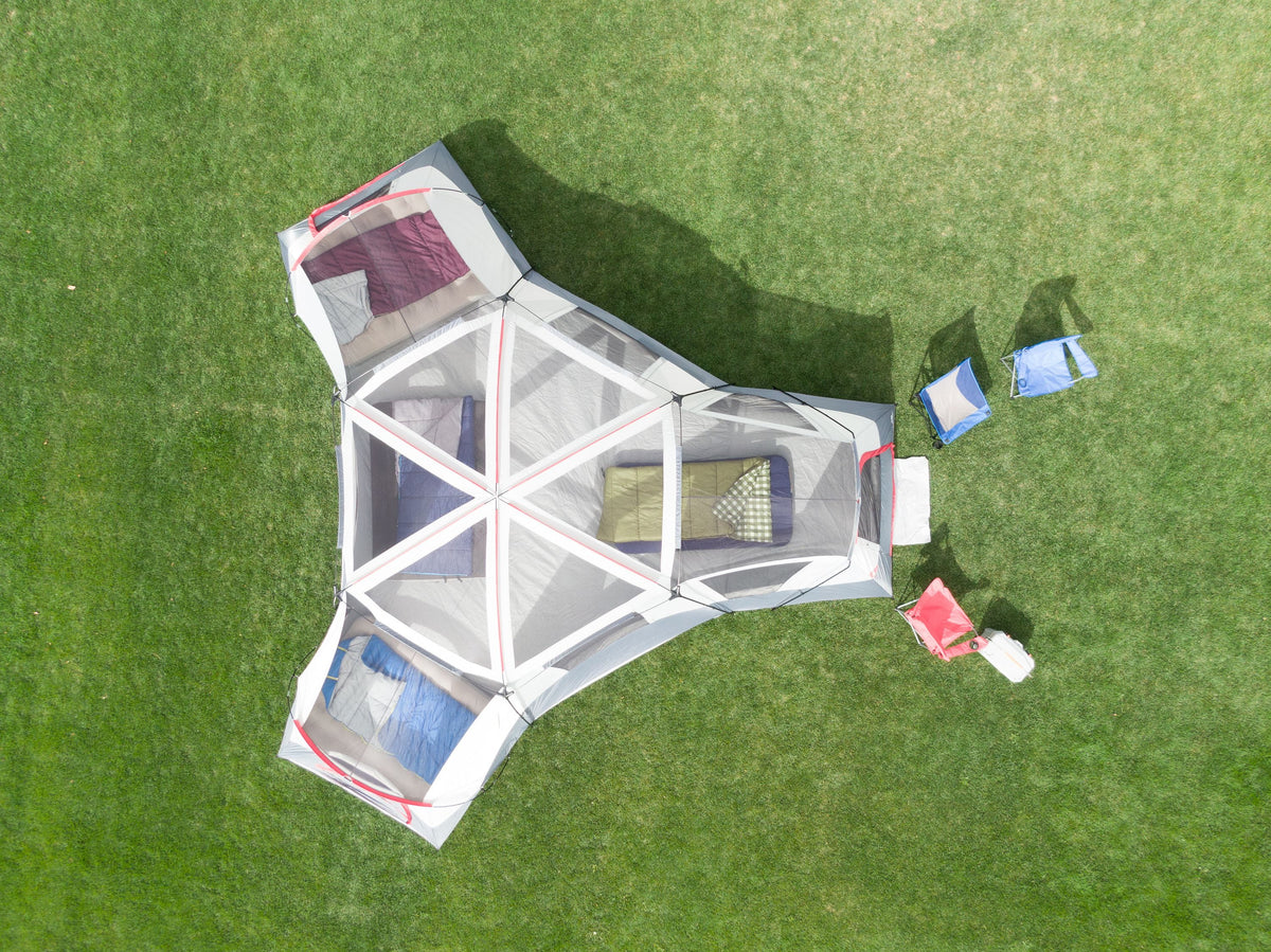 20-Person 4-Room Cabin Tent with 3 Separate Entrances X606277