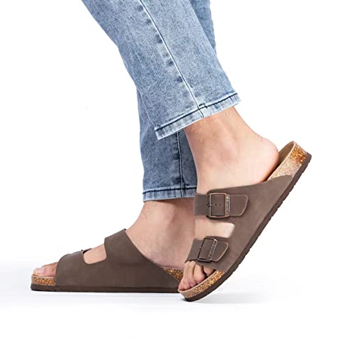 Mens Leather Insole Open Toe Sandals W6381