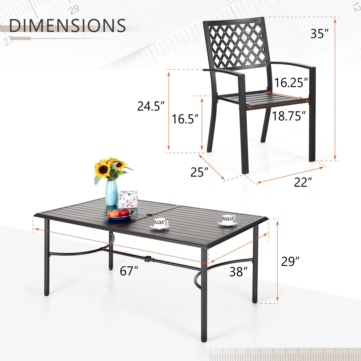 7 Piece Outdoor Patio Dining Set K10782