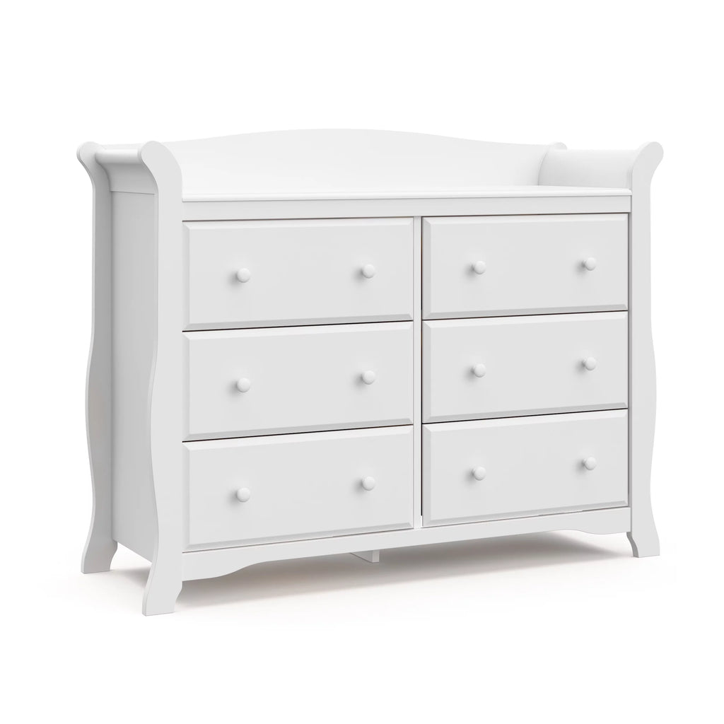 6 Drawer Gray Double Dresser D805