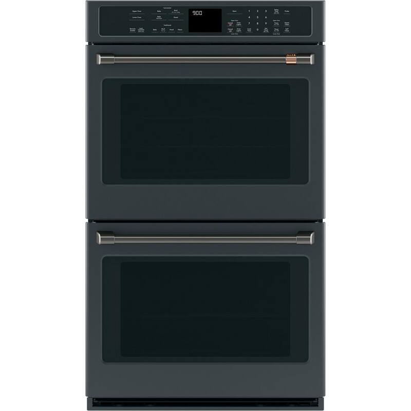 Double Wall Oven Handles in Brushed Black O7840