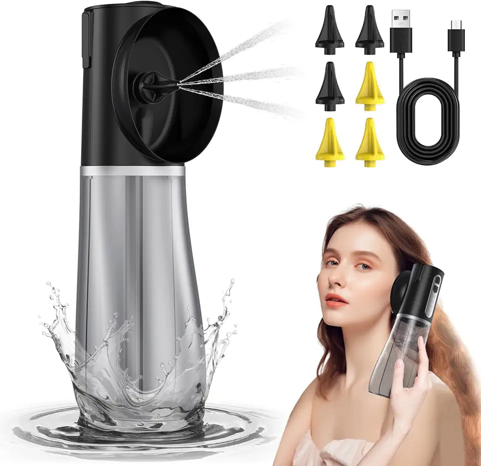 Electric Ear Wax Removal Tool with 4 Pressure Modes and 6 Reusable Tips D837377