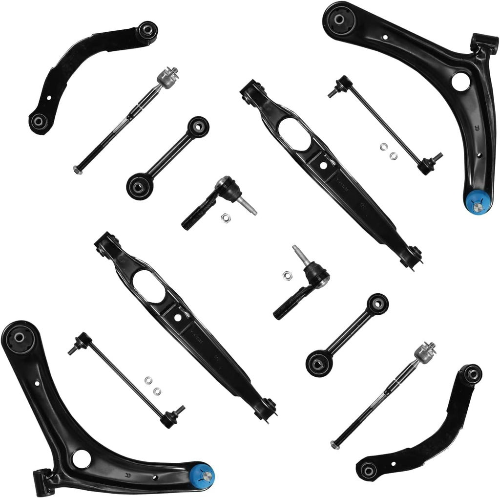 14PC Front & Rear Control Arms Sway Bars Suspension Kit C622608