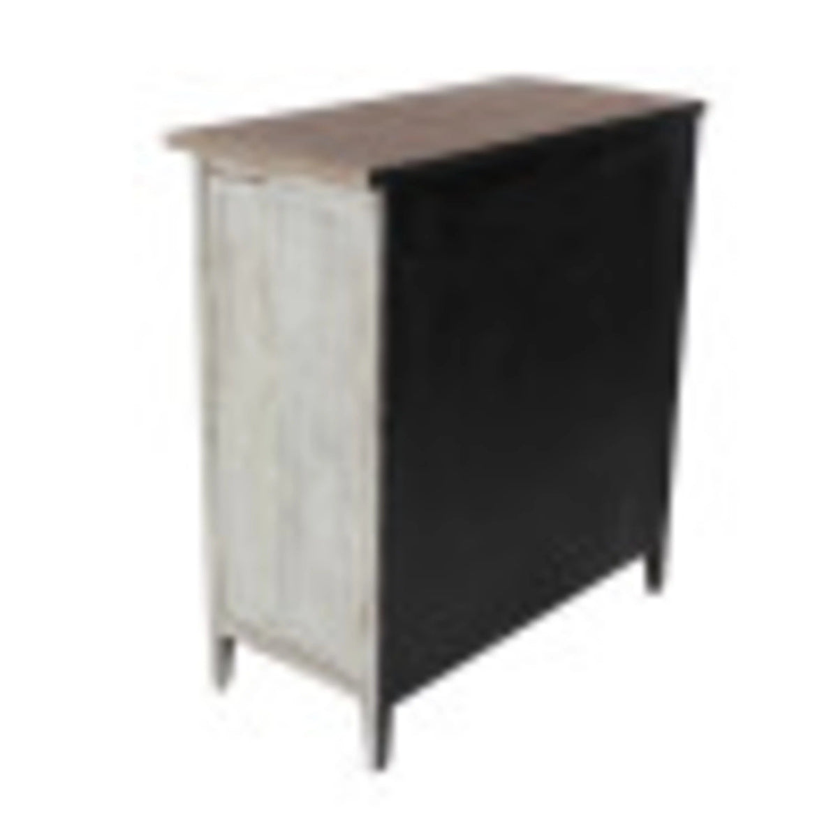 Light Brown Wood 1 Shelf 2 Door Geometric Cabinet R68220