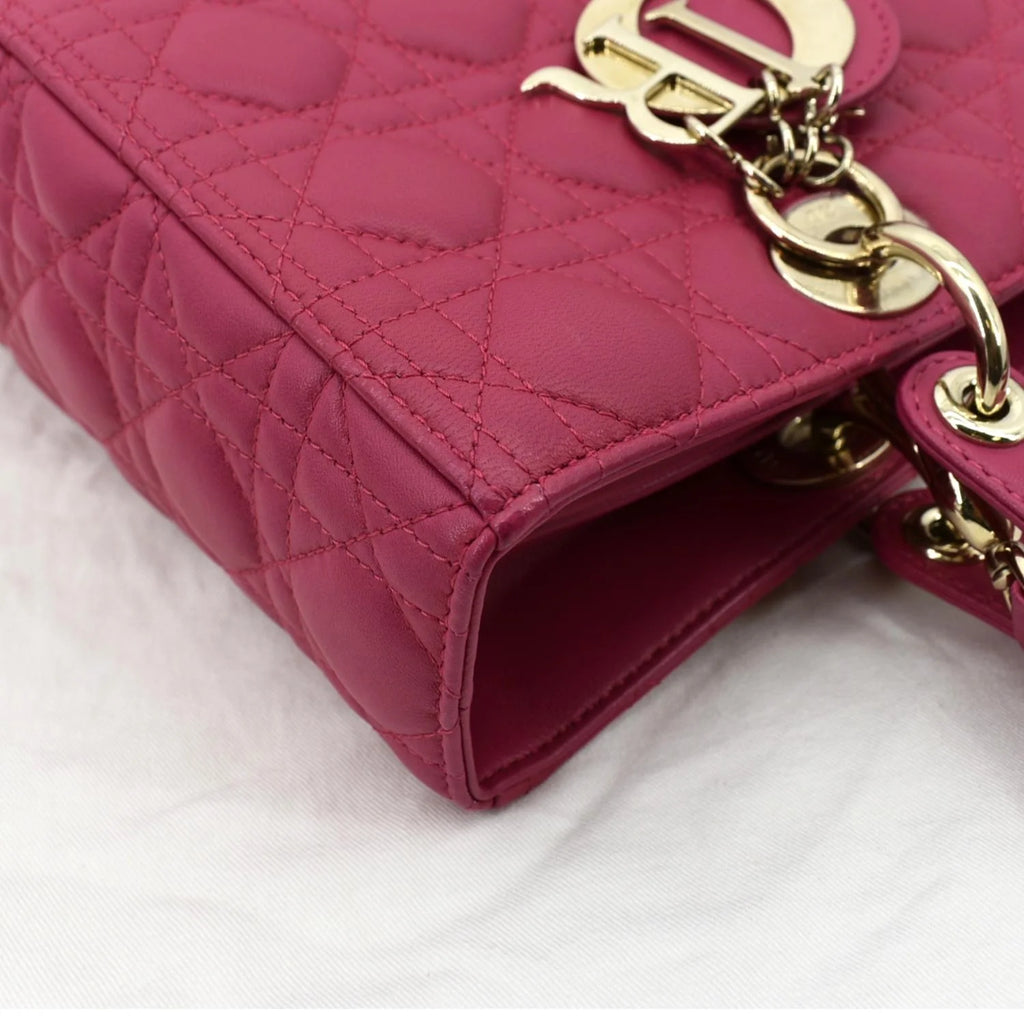 Pre-owned Pink Lambskin Shoulder Bag H928410