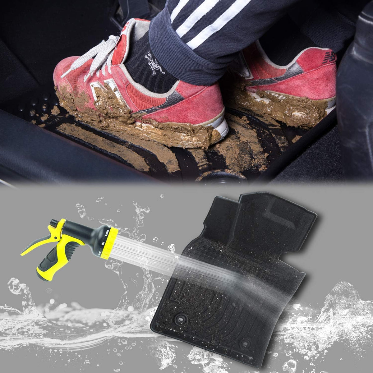 Black Floor Mats Liners F447