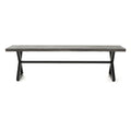 Aluminum Dining Bench with Steel Frame G557