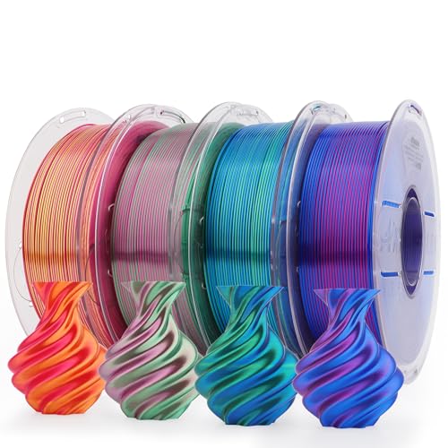 Silk Dual Color Red Black PLA 3D Printer Filament 1.75mm 1KG K458