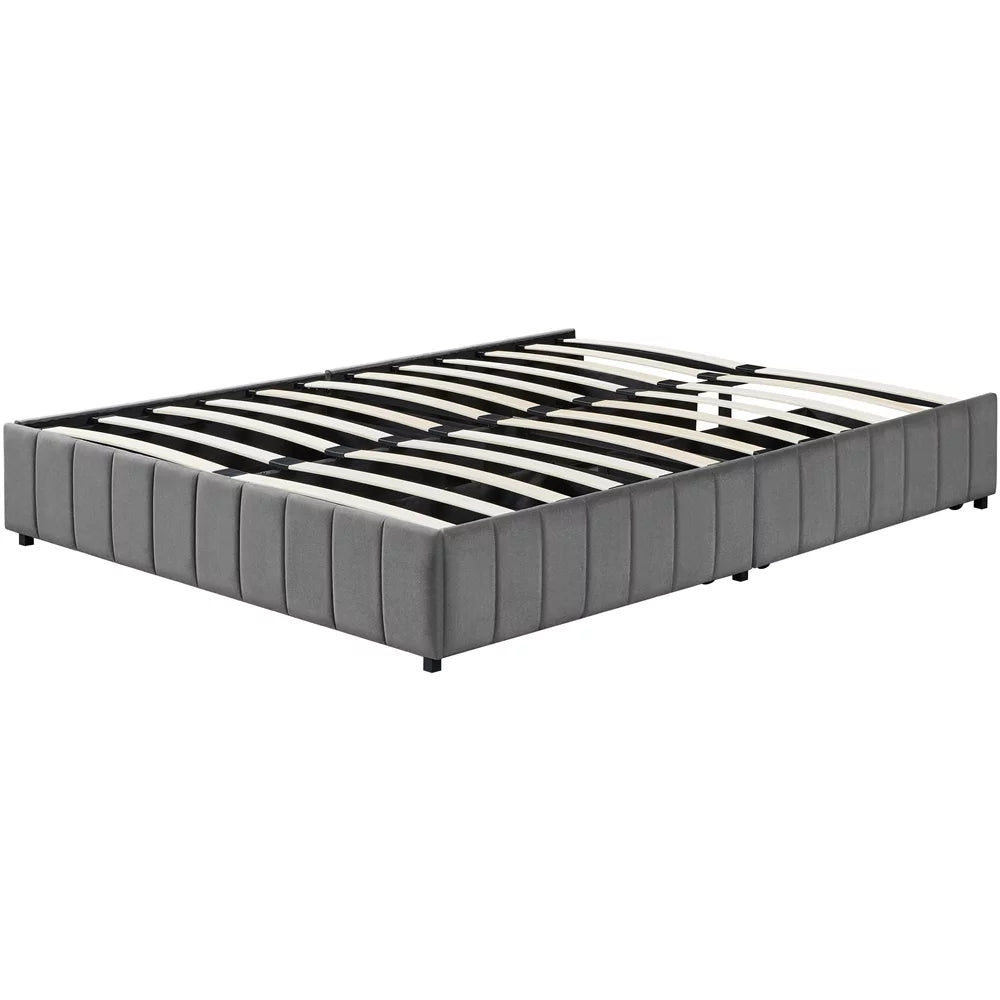 Queen Size Upholstered Storage Bed with 4 Drawers Z16552