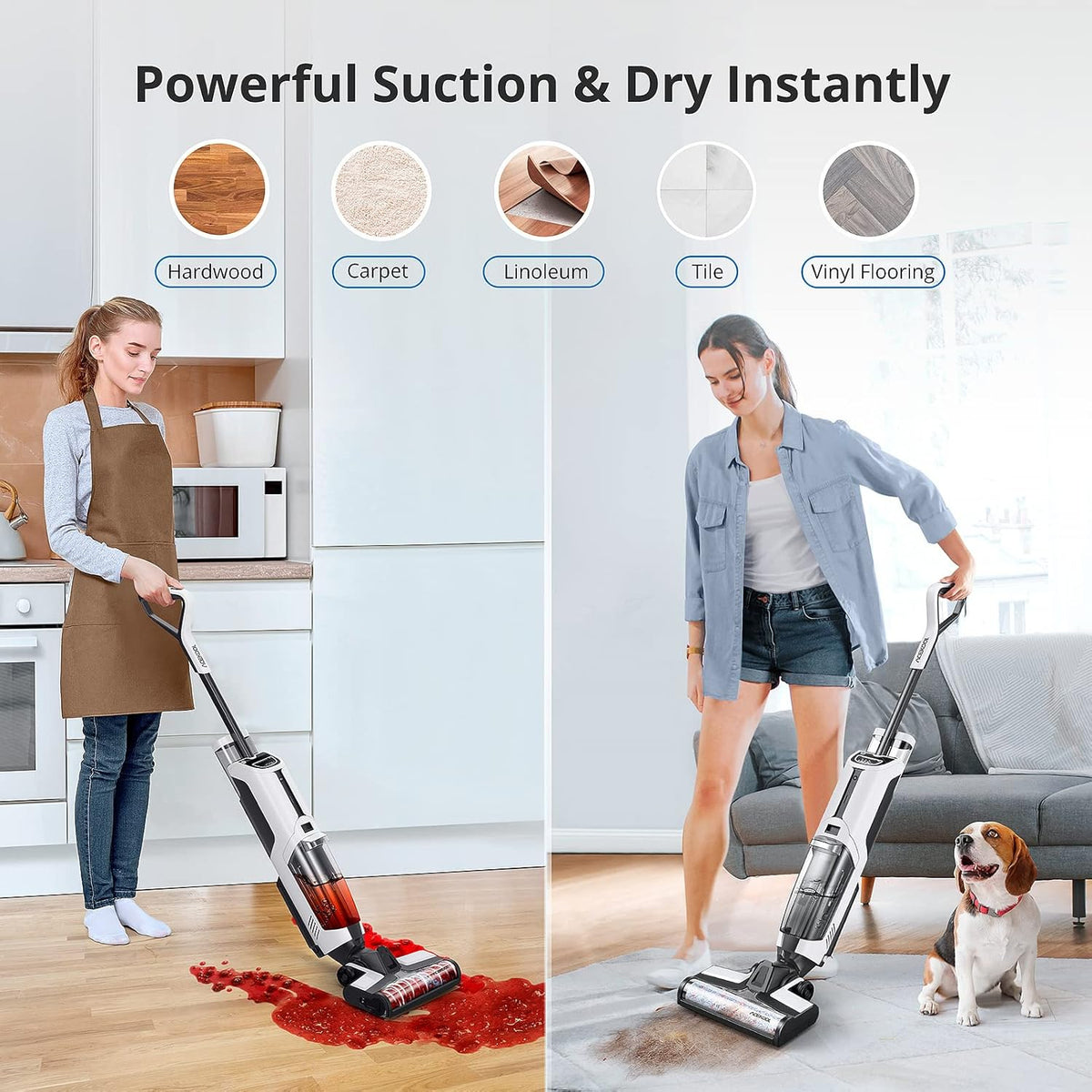 Cordless Wet Dry Vacuum and Mop Cleaner V3074