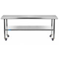 24 x 60 Stainless Steel Work Table with Casters C5956