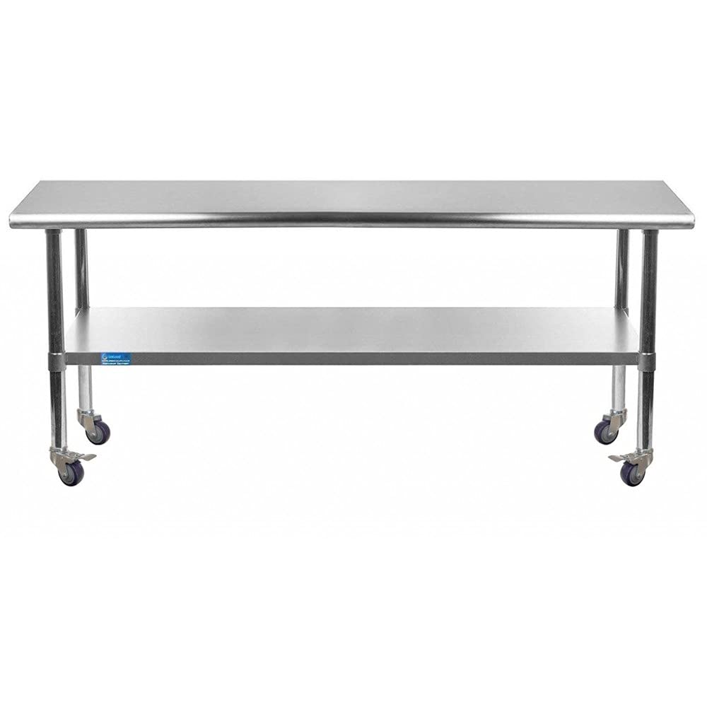 24 x 60 Stainless Steel Work Table with Casters C5956