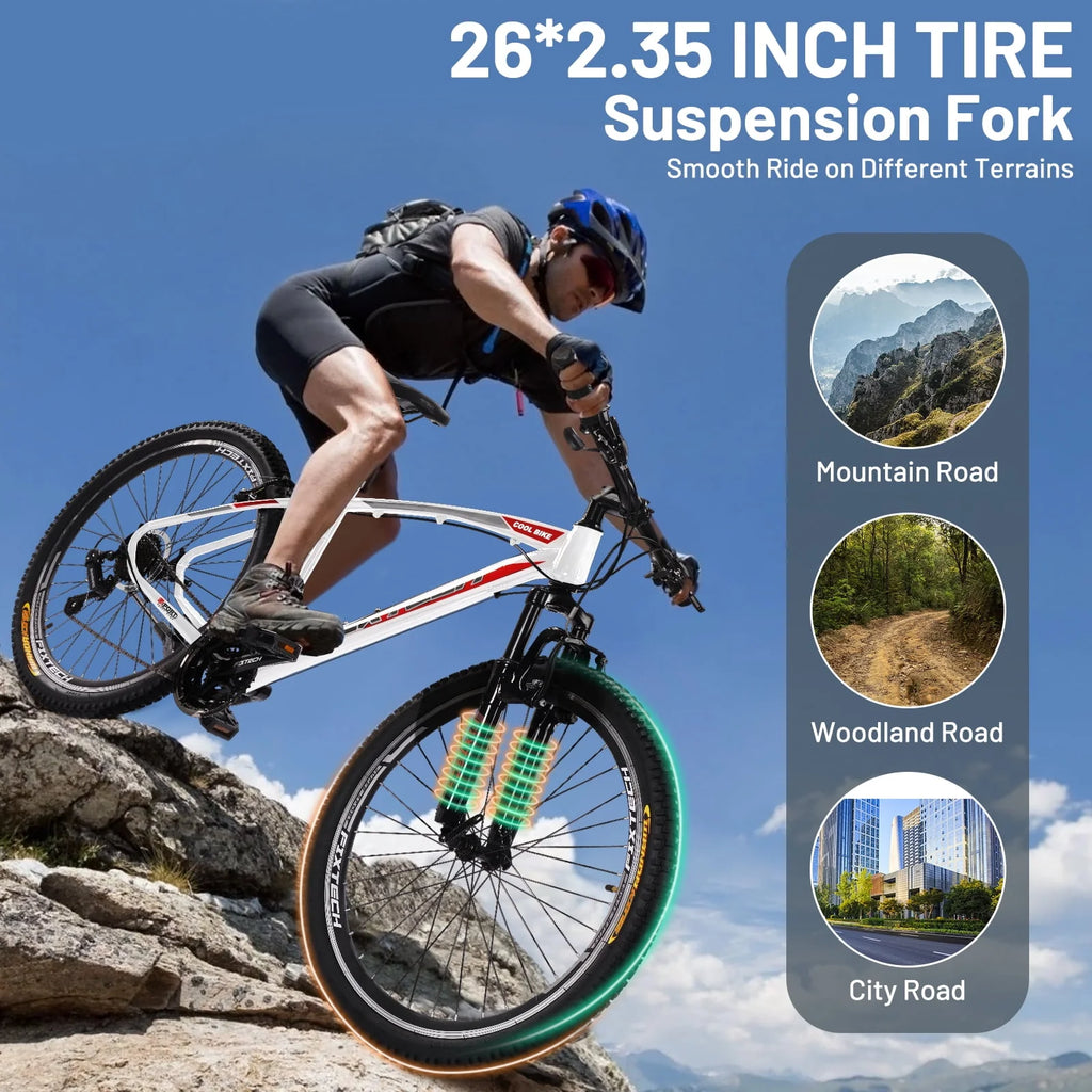 White 21 Speed Mountain Bike V291520