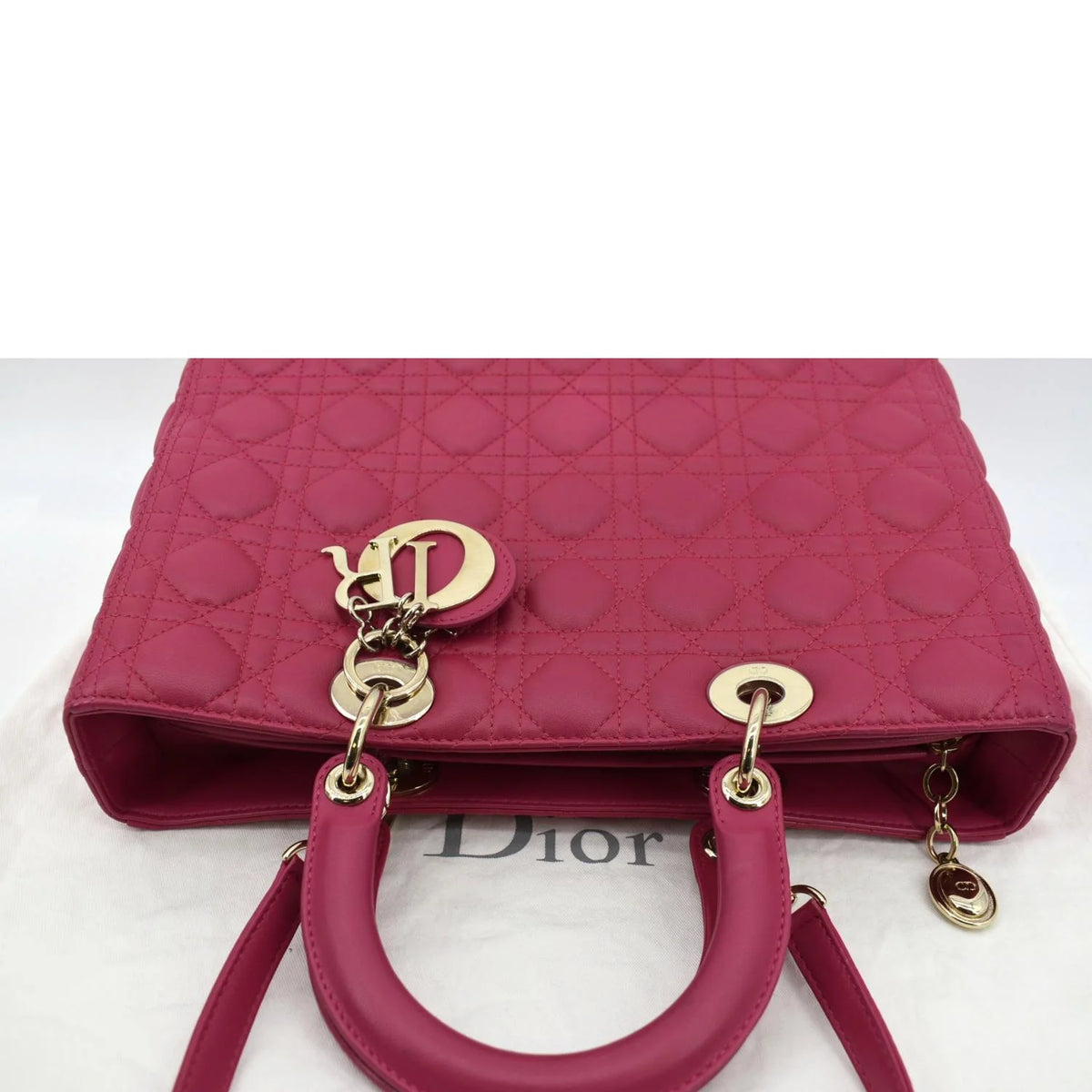 Pre-owned Pink Lambskin Shoulder Bag H928410