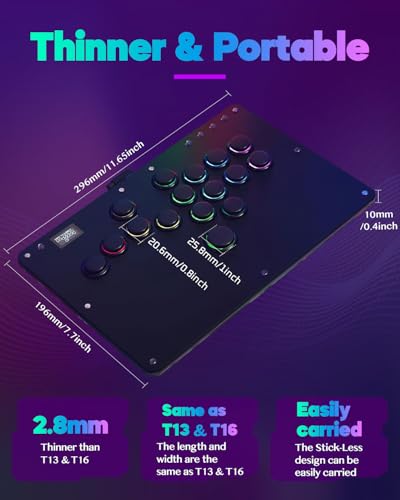 All-Button Arcade Controller 16Keys Black U284