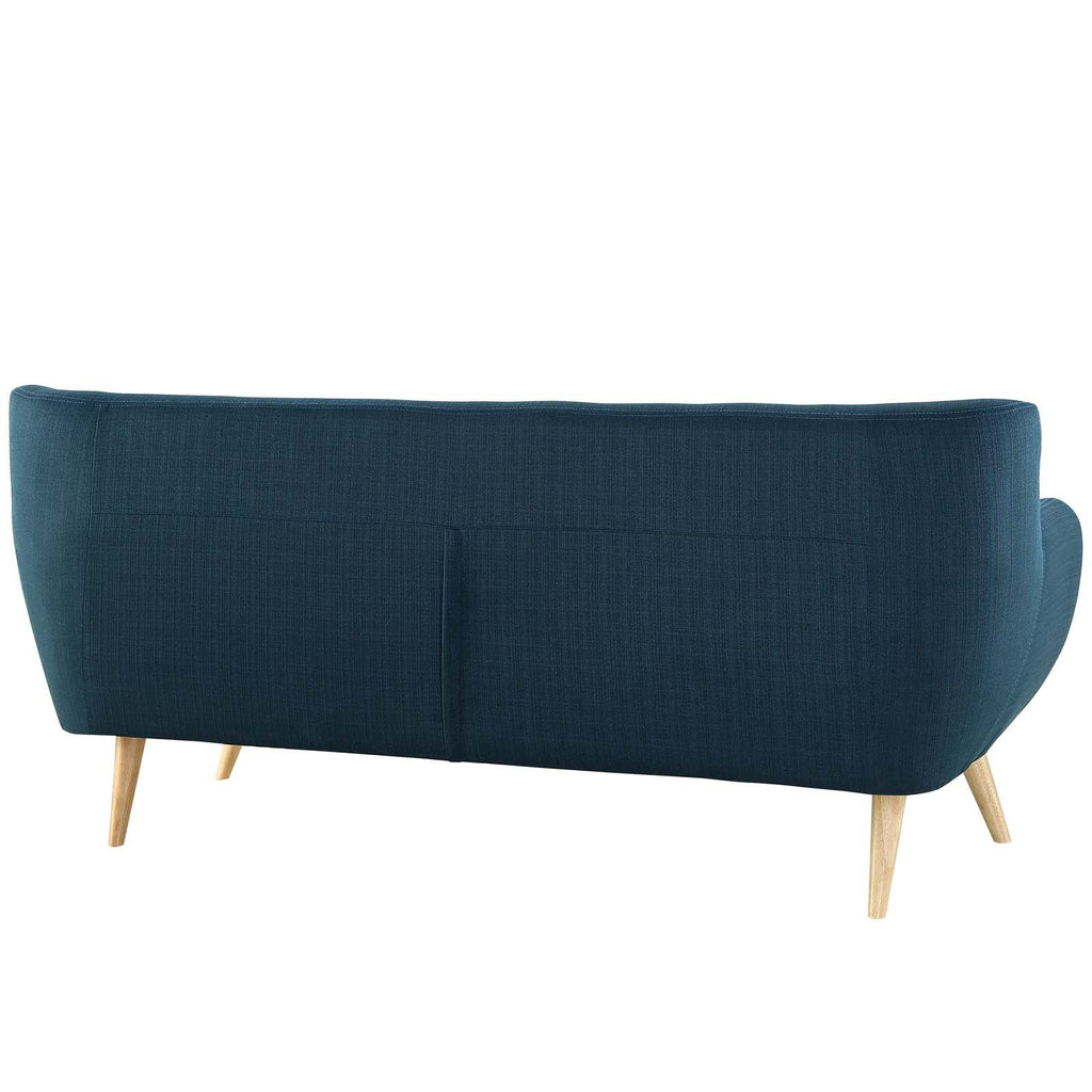 Navy Blue Fabric Armchair and Sofa Set C7177