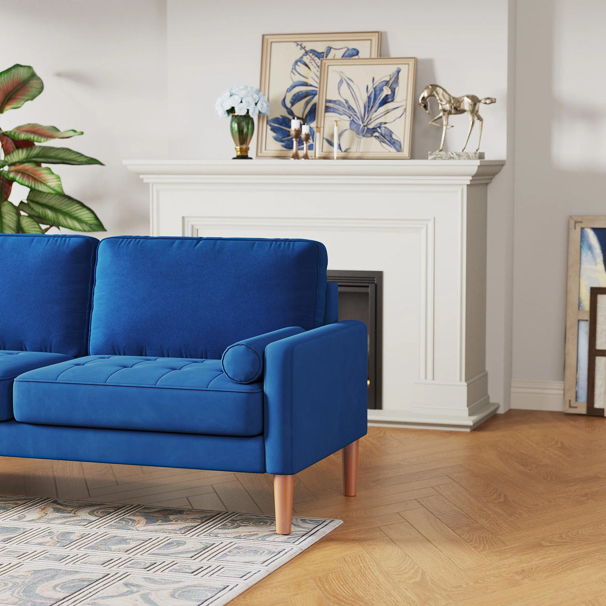 3 Seater Upholstered Sofa Couch F588242