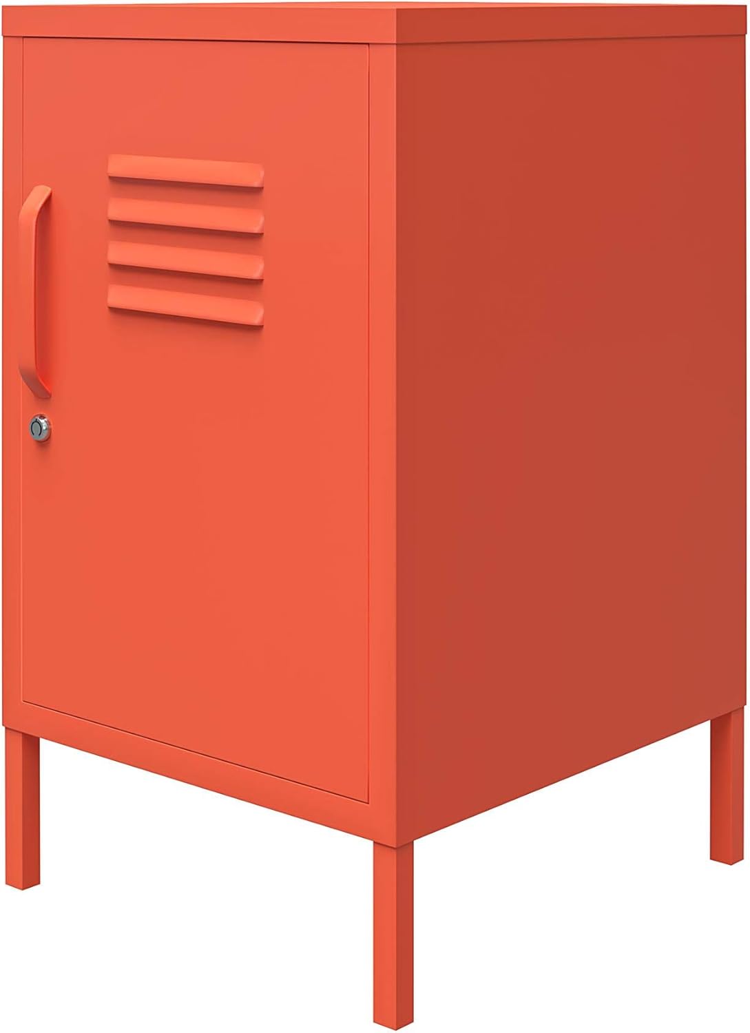 Orange Metal Locker End Table K1637