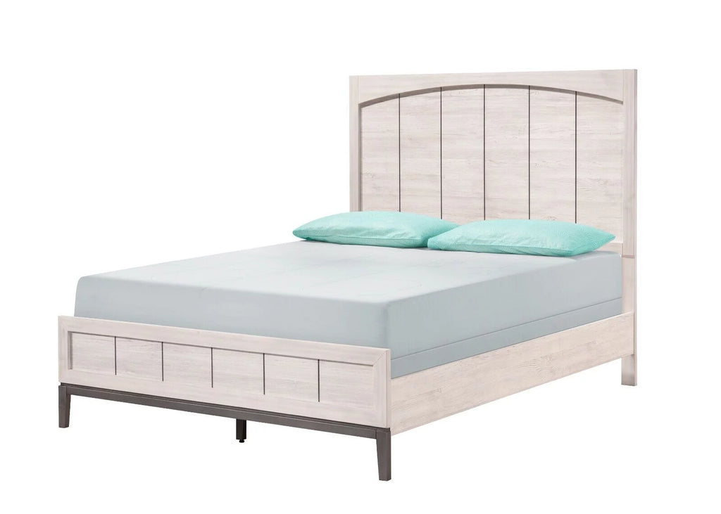 Beige King Size Panel Bed L1267