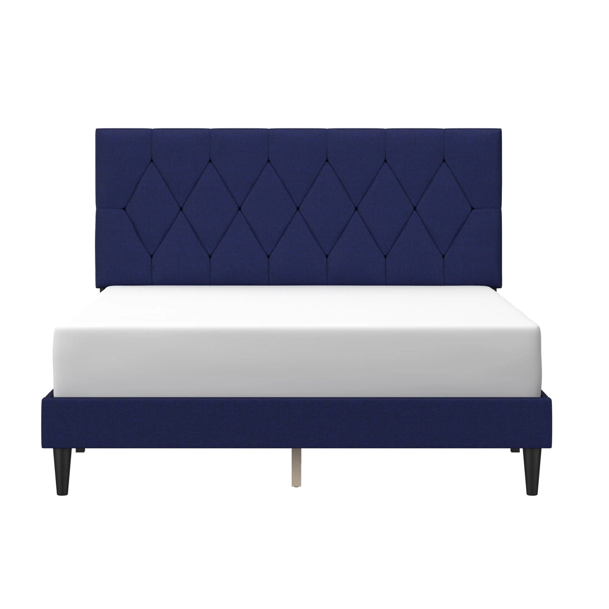 Gray Diamond Tufted Upholstered Queen Platform Bed M730618