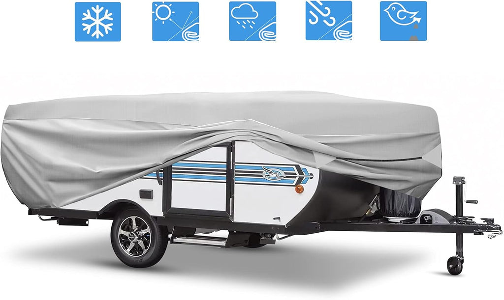 520D Oxford Pop-Up Camper Cover Fits 16'-18' Waterproof UV-Proof L1420