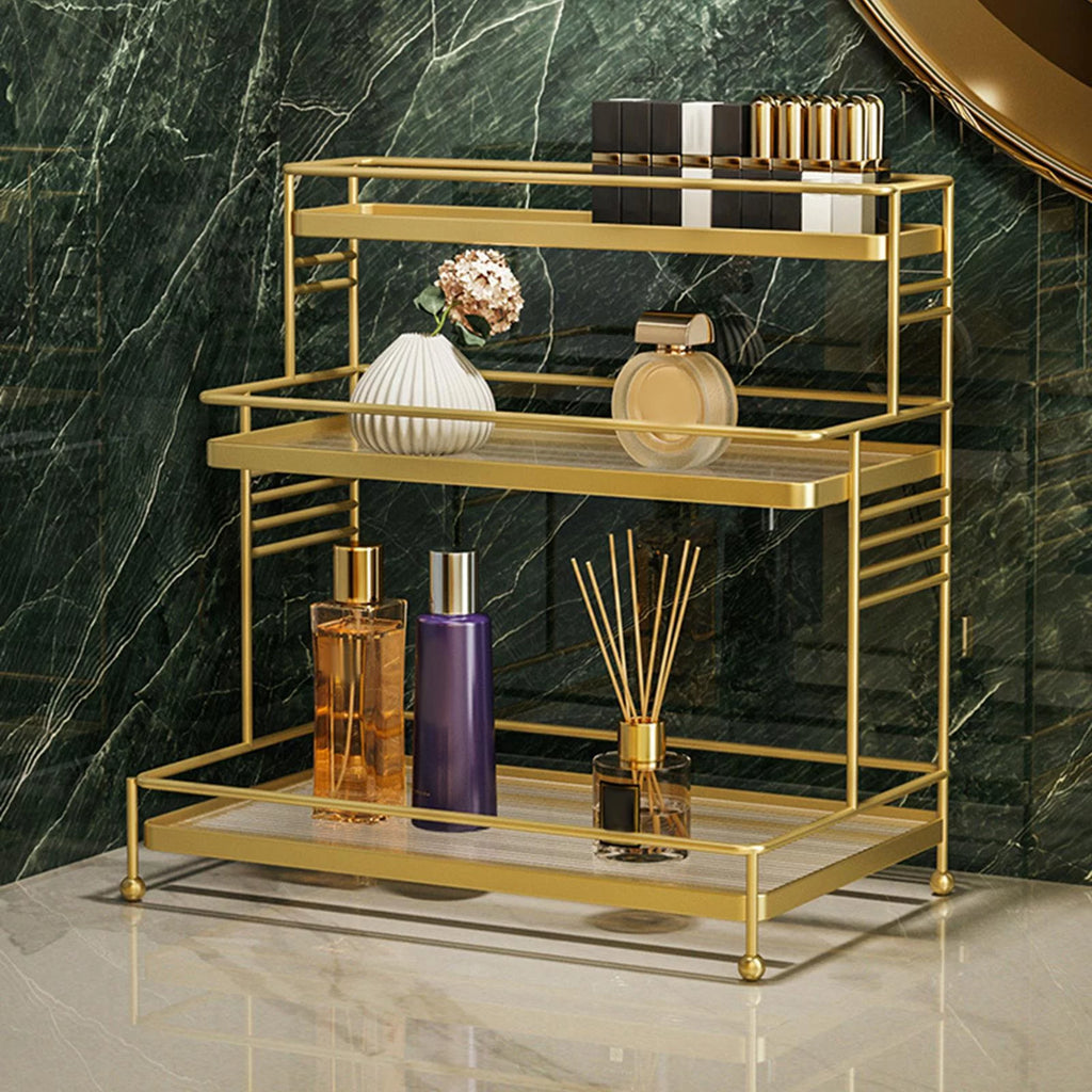 3-Tier Bathroom Ladder Shelf with Drawer L462690