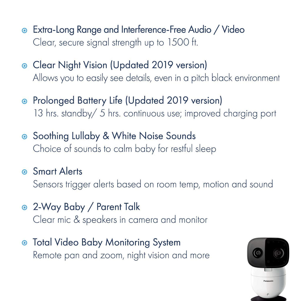 Baby Monitor with Camera and Audio, 3.5” Color Video, 2-Way Talk J325