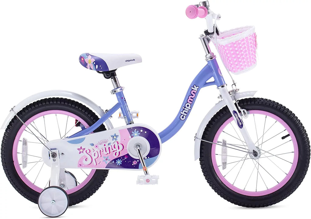 Pink 18 Inch Kids Bike with Basket S350784
