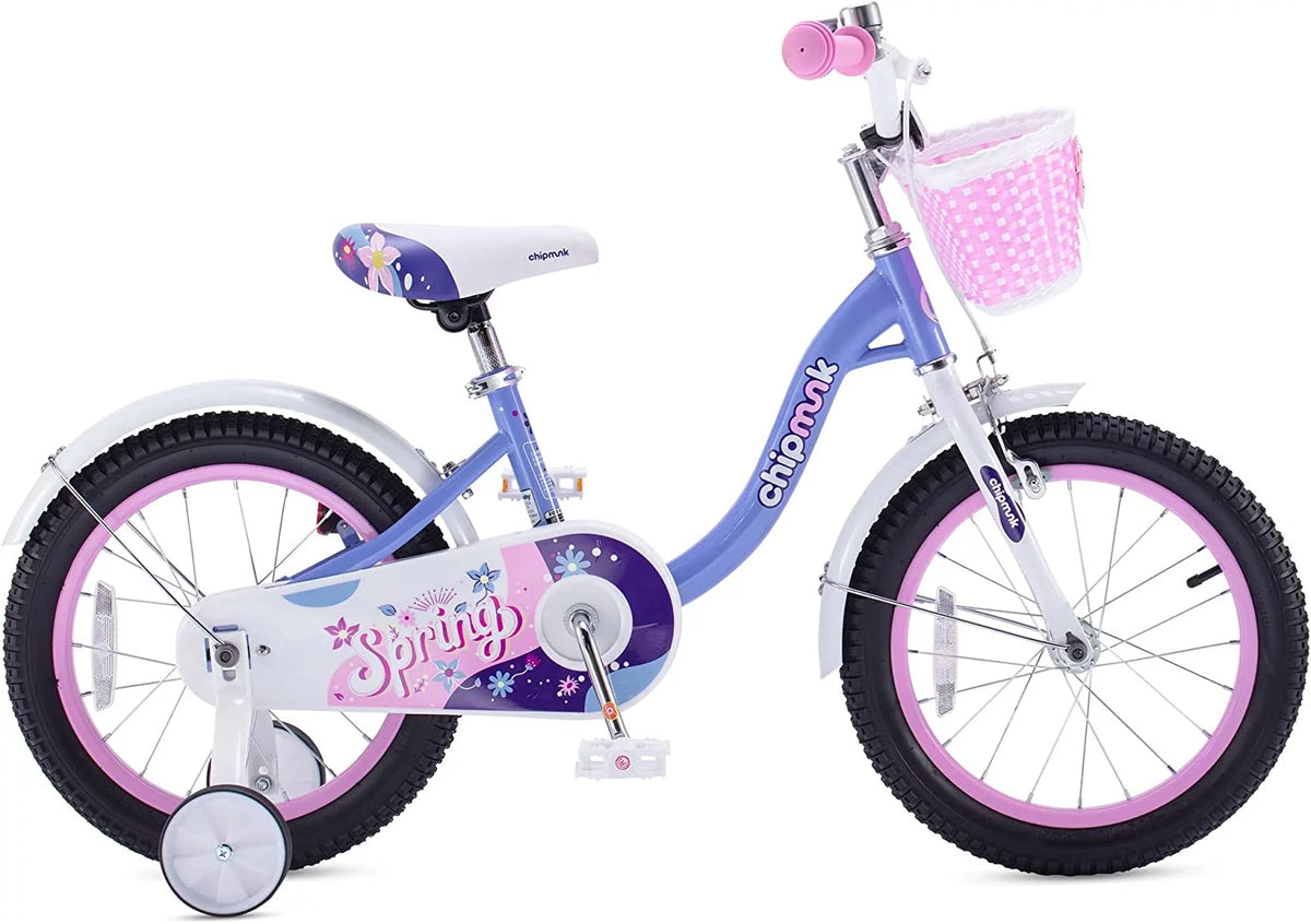 Pink 18 Inch Kids Bike with Basket S350784