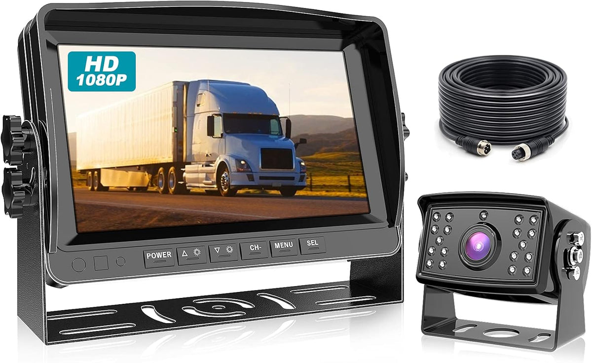 9'' 1080P Backup Camera System Kit with IP69 Waterproof Rear View Camera R396848