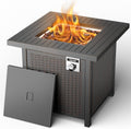 Propane Fire Pit Table with Lid 28 Auto-Ignition 50000 BTU W5546