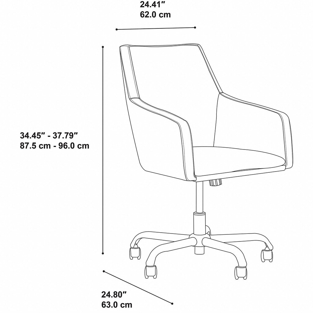 Black Leather Box Chair N219