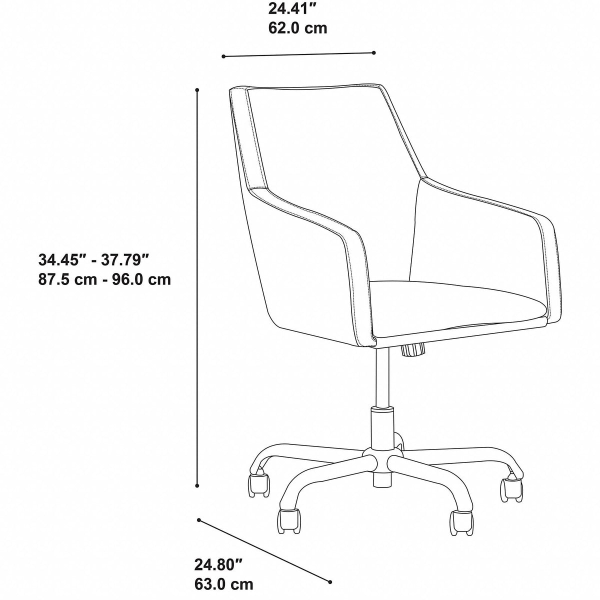 Black Leather Box Chair N219