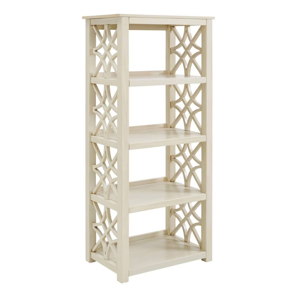 Antique White 4-Shelf Bookcase H5932