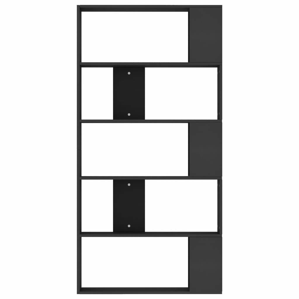 Black Chipboard Book Cabinet Room Divider O766418