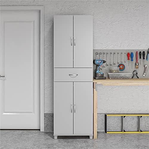 Dove Gray Storage Cabinet with Drawer H97088