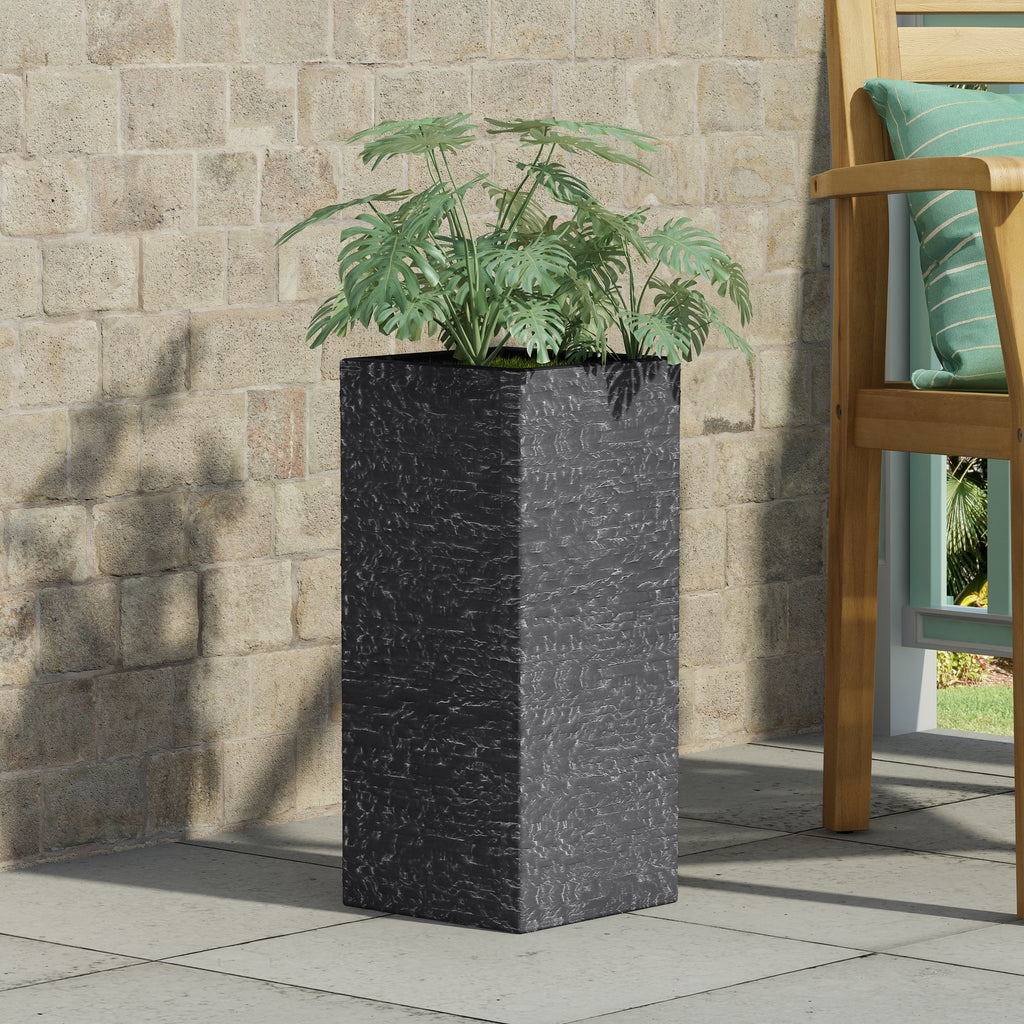 Square Gray Concrete Planter D17399