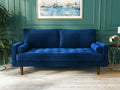 Blue Sleeper Sofa Sectional Couch E9581