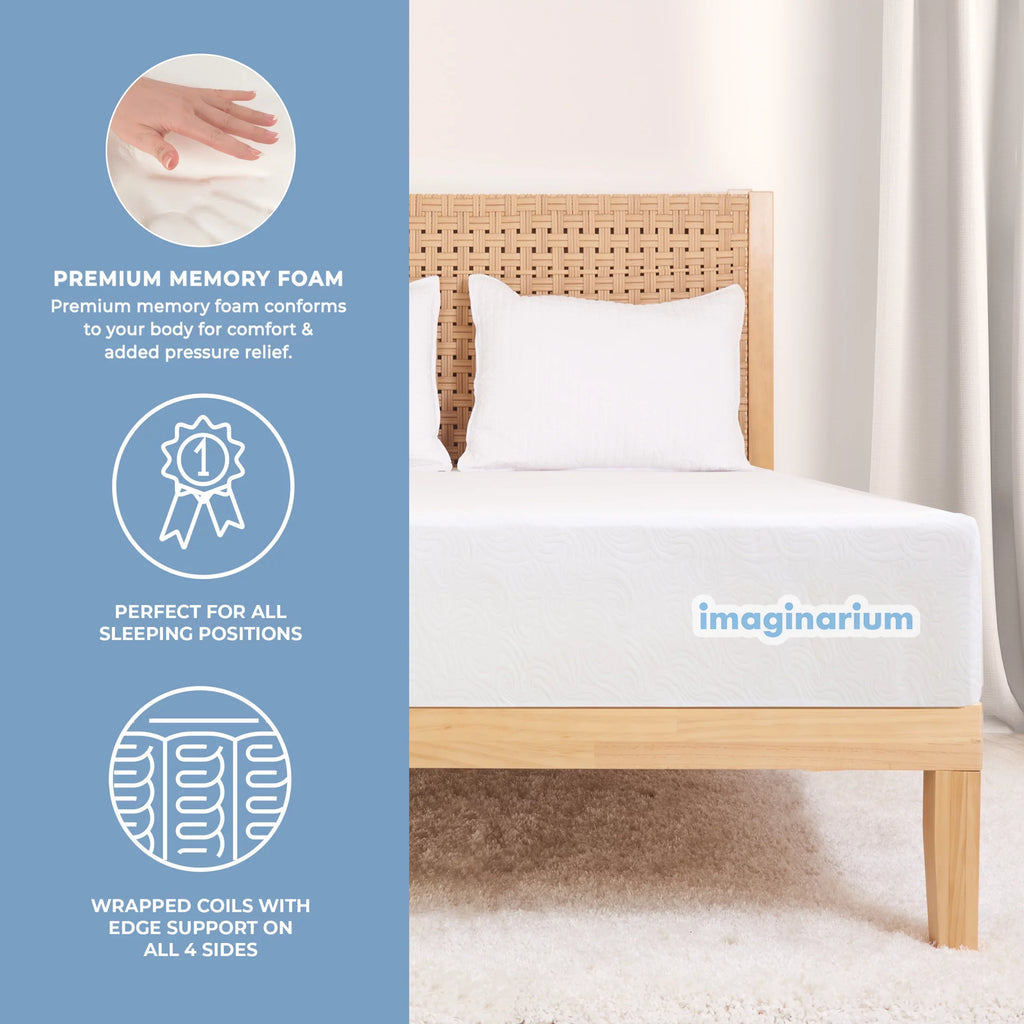 10 Hybrid Memory Foam and Coils Mattress with Antimicrobial Cover, Twin N38289