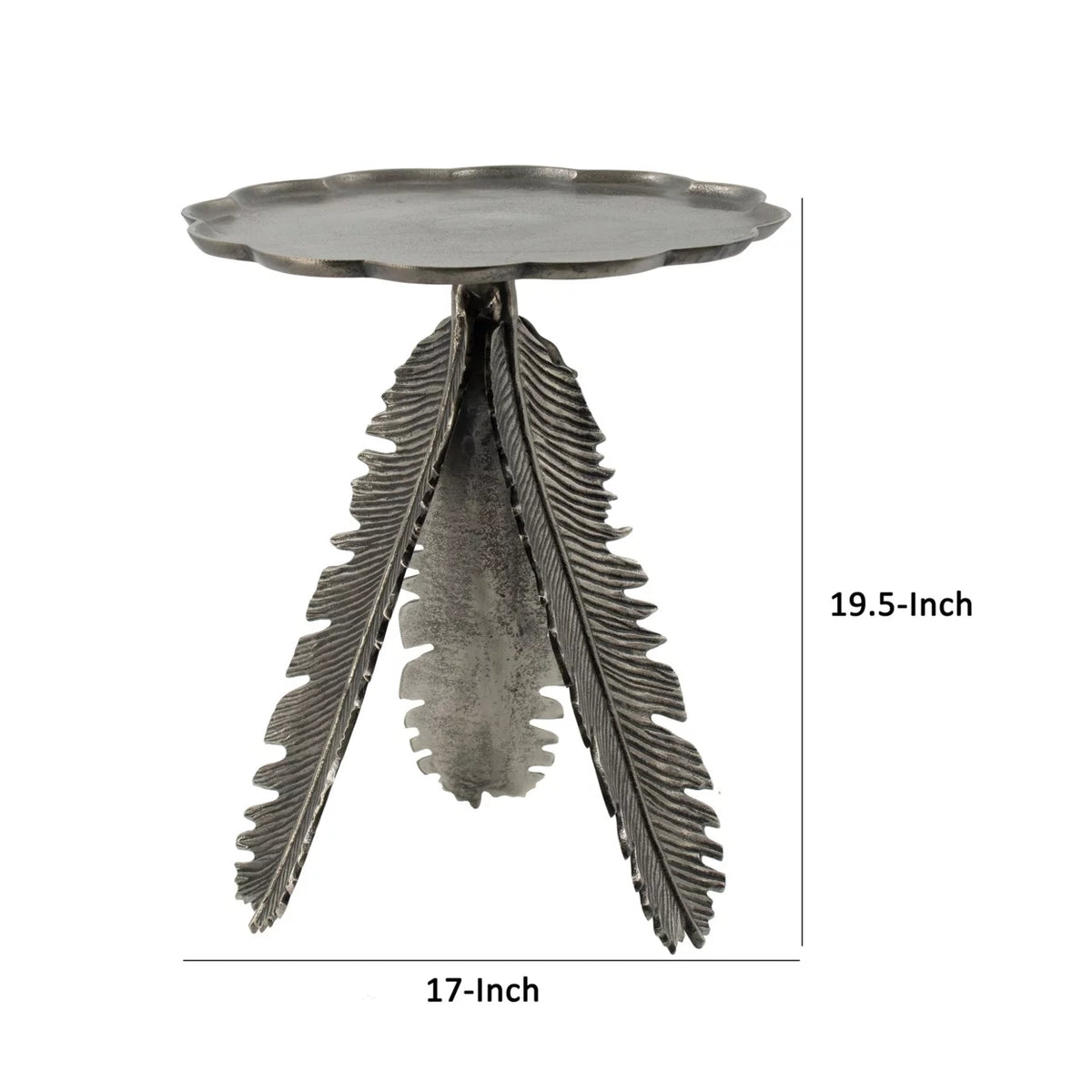 20 Inch Aluminum Accent Side Table U843833