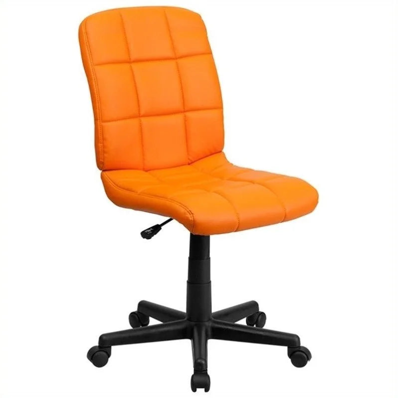 Orange Quilted Office Swivel Chair Y8808