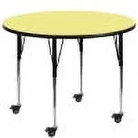 Yellow Round Adjustable Activity Table D5545