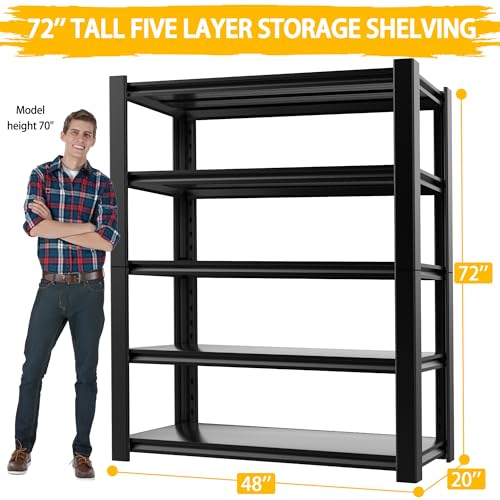Heavy Duty 5-Tier Metal Standing Shelf Units Q42556