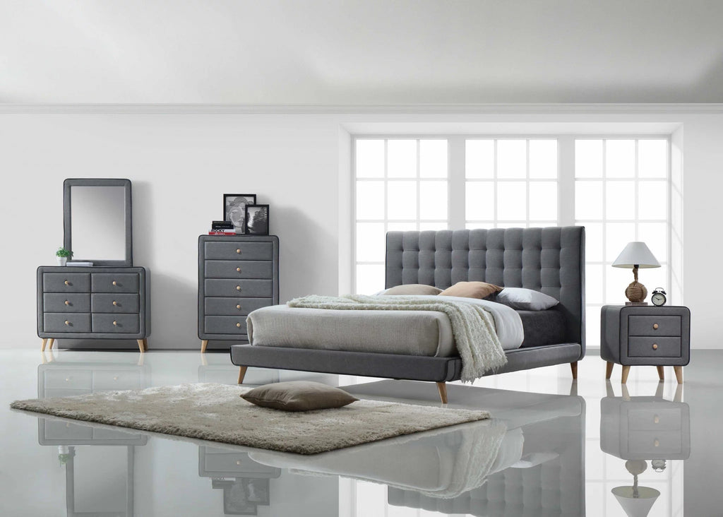 Light Gray Fabric Dresser J287