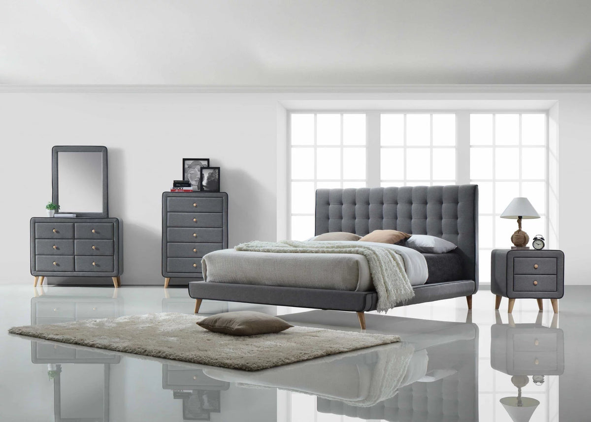 Light Gray Fabric Dresser J287