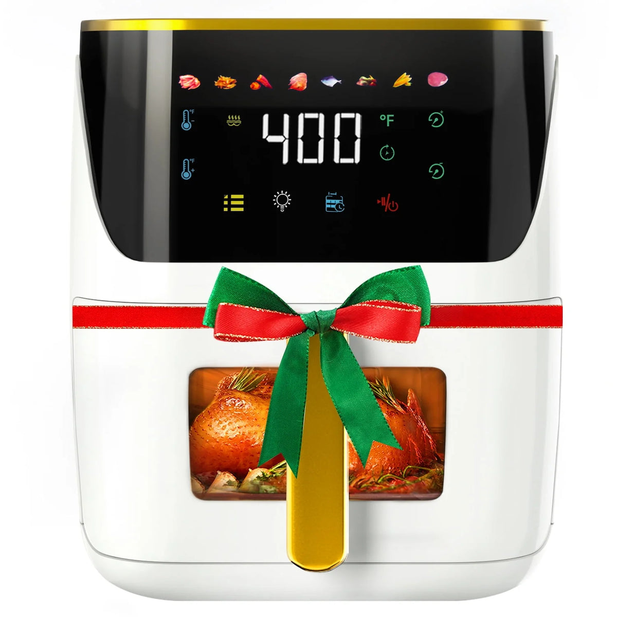 Air Fryer Large 8.5 QT White 8 in 1 Touch Screen Visible Window 1750W P921094