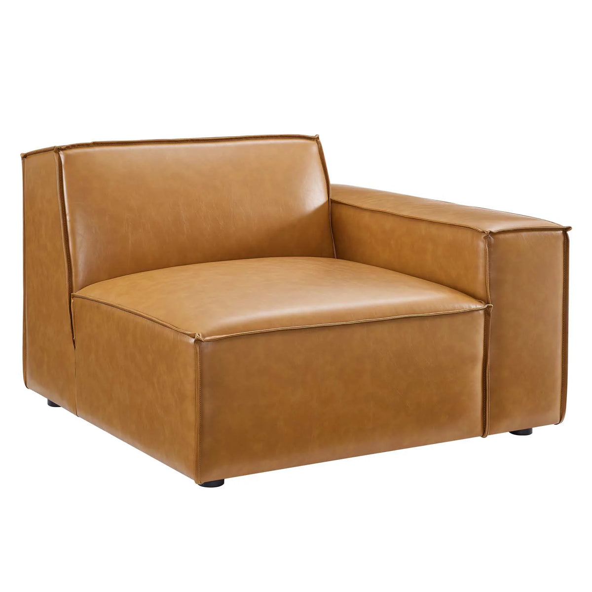 Tan 6-Piece Vegan Leather Sectional Sofa C78729