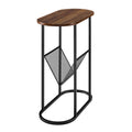 Dark Walnut Side Table with Magazine Rack Y33740